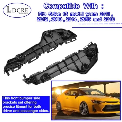 Right & Left Front Bumper Brackets Set Driver and Passenger Side Fit For Scion