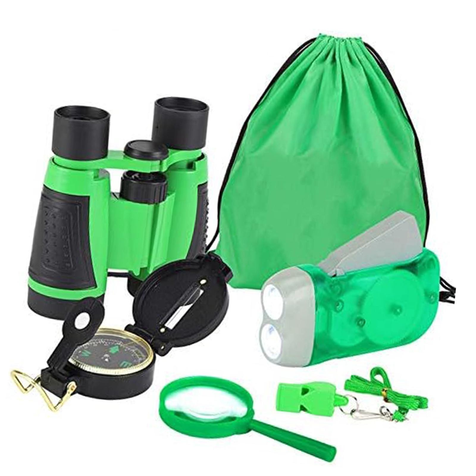 5 Pieces Kids Explorer Kit Nature Exploration Set Compass Magnifying Glass Mini