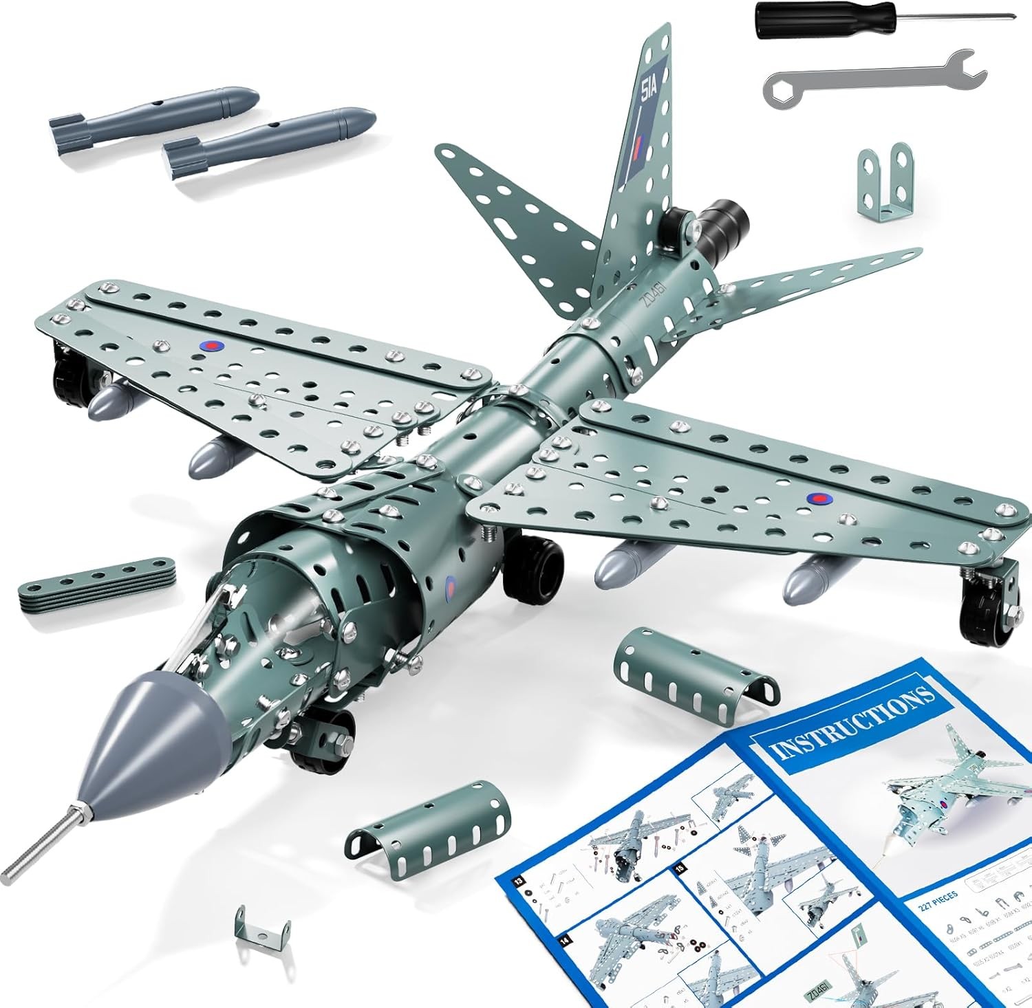 Model Airplane Building Kit STEM Toy Kids