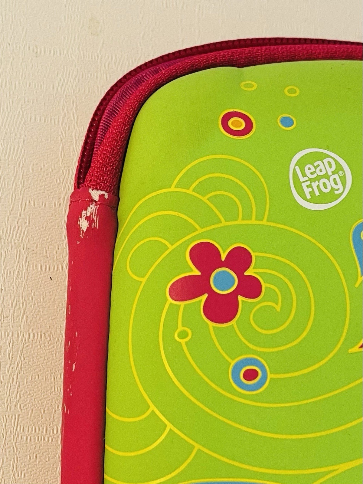 LeapFrog • LeapPad 2 • Pink Green Case Hard Shell Travel Pink • Case Only