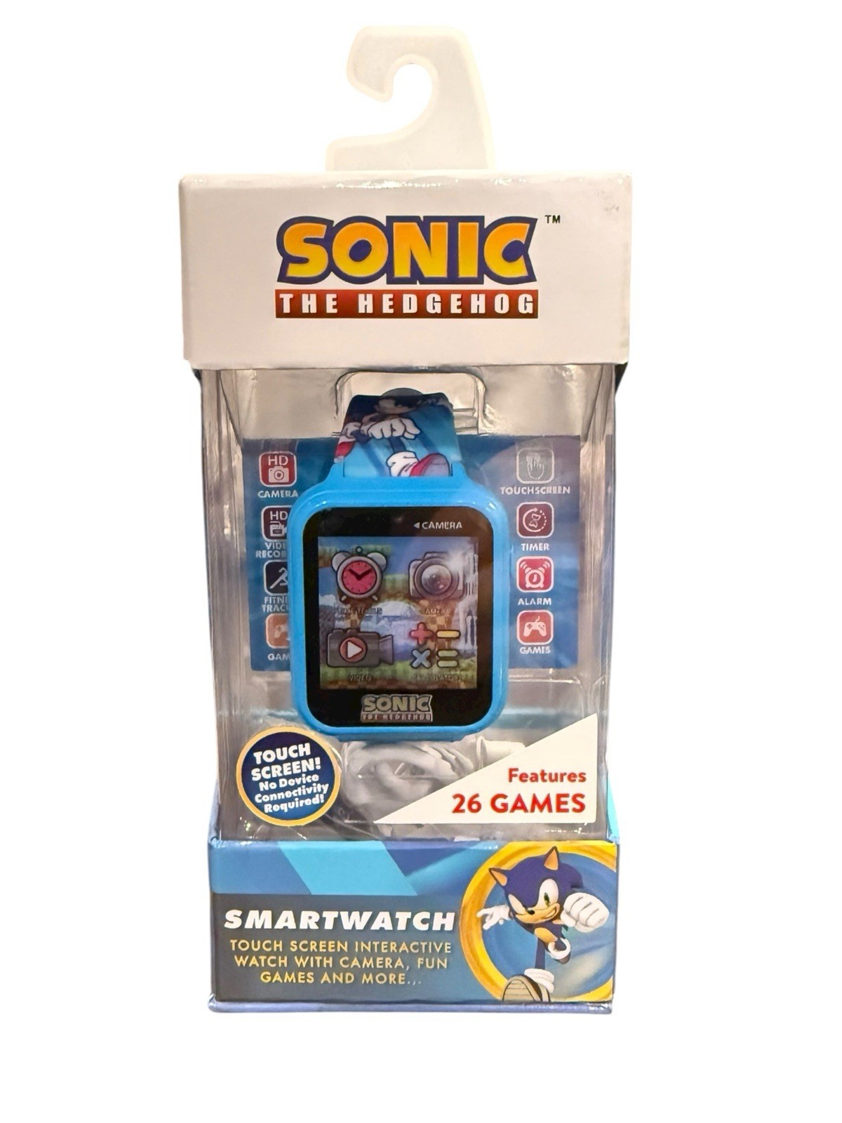 Sonic The Hedgehog Smartwatch Touch Screen Interactive 26 Games Camera Watch