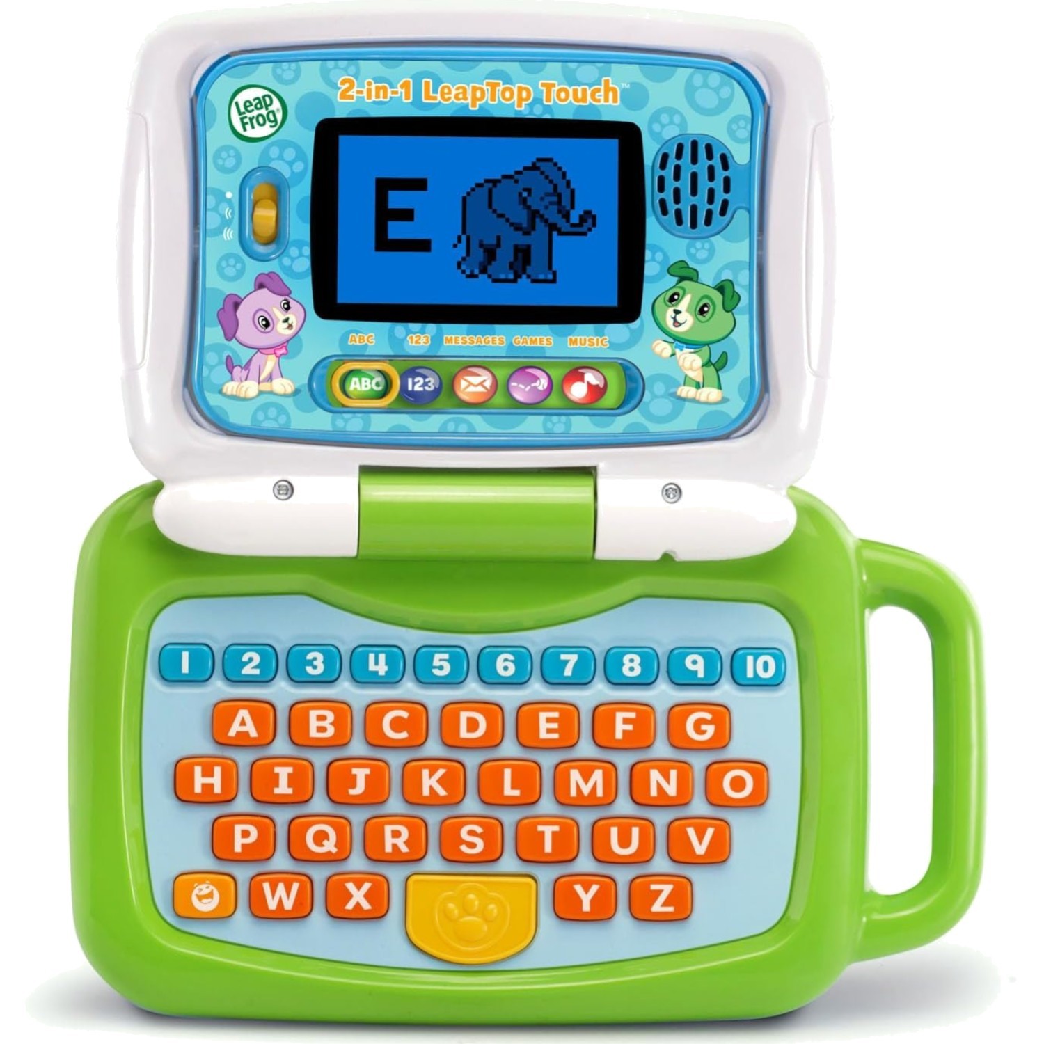 Educational Kids Laptop Green 2-in-1 Touch Screen Learning Toy for Ages 2-5