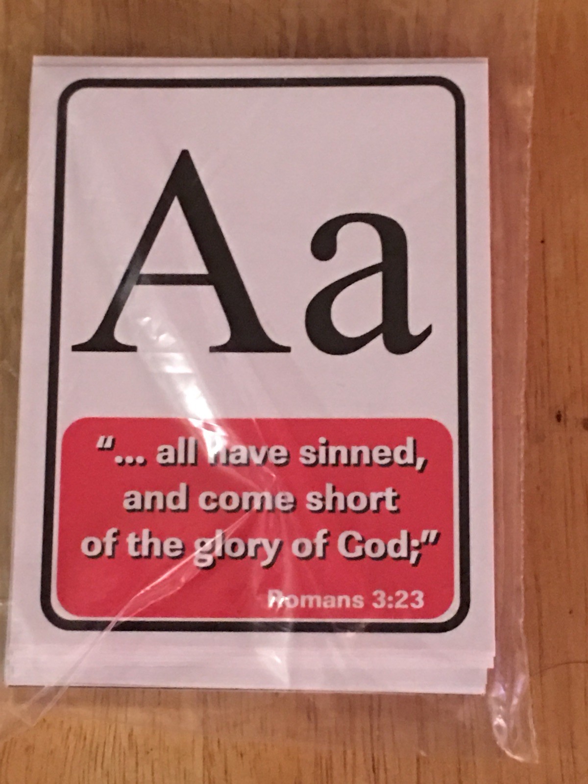 Set Of 5 Alphabet Bible Verses For Children – 26 Mini Student Deck 3.25 x4.25