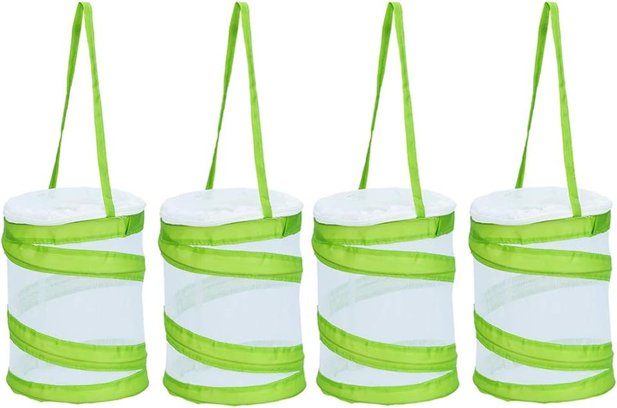Mini Butterfly Habitat, Insect Mesh Cage, Bug Terrarium Pop up 5.5″ X 7″ Tall (P