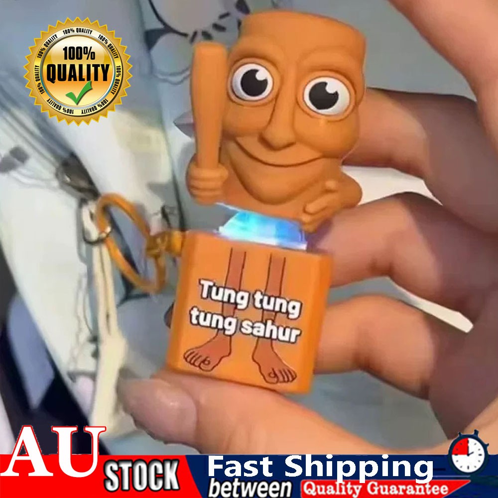 Tung Tung Tung Sahur Figurine Models Model Anime Action Figures LED Light KU