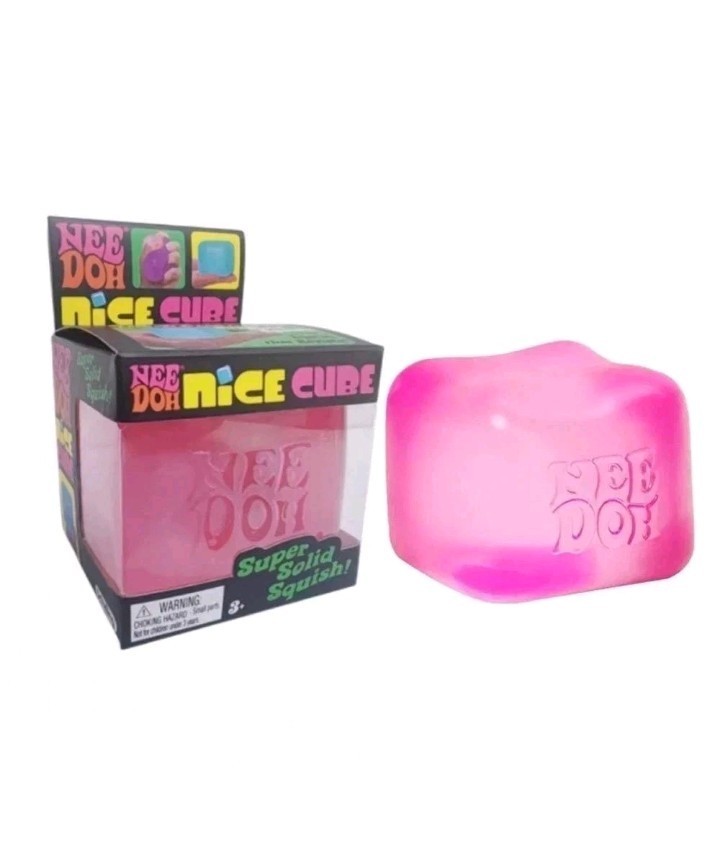 NeeDoh Nice Cube PINK Squishy Sensory Toy Nee Doh Nice Cube Free Shipping