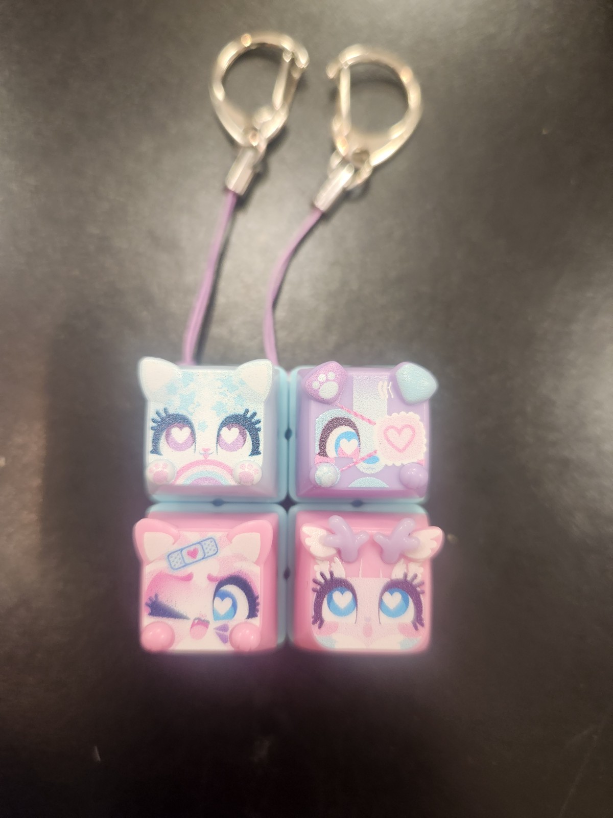 Clickeez Series 1 Lot Of 4 Kawaii Dreams Keychains