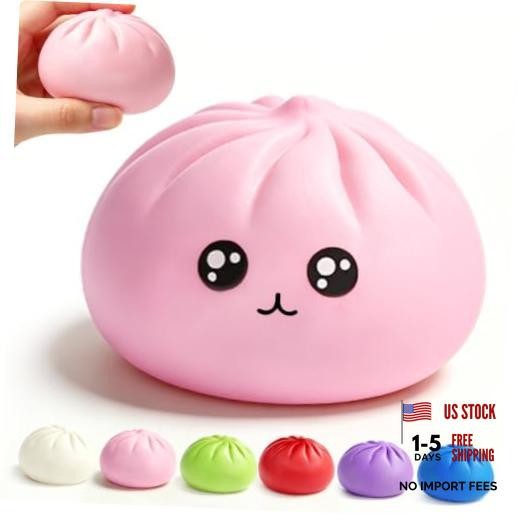 Dumpling Squishy, Dumpling Mystery Box, 3.35 Inch Colorful Rainbow Dumplings