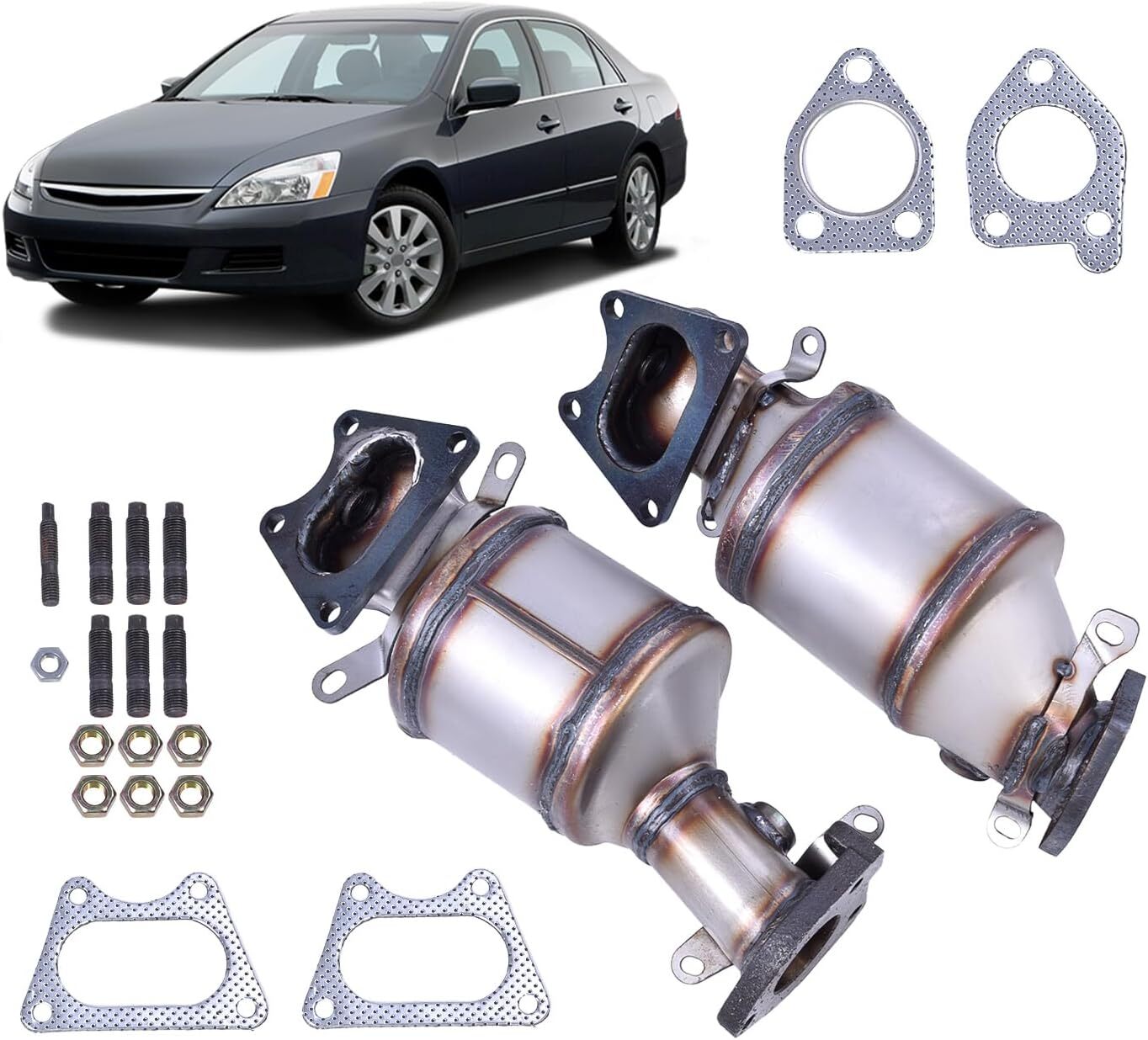 674-850 674-849 Front & Rear Catalytic Converter with Bolts Gasket fit for Acura