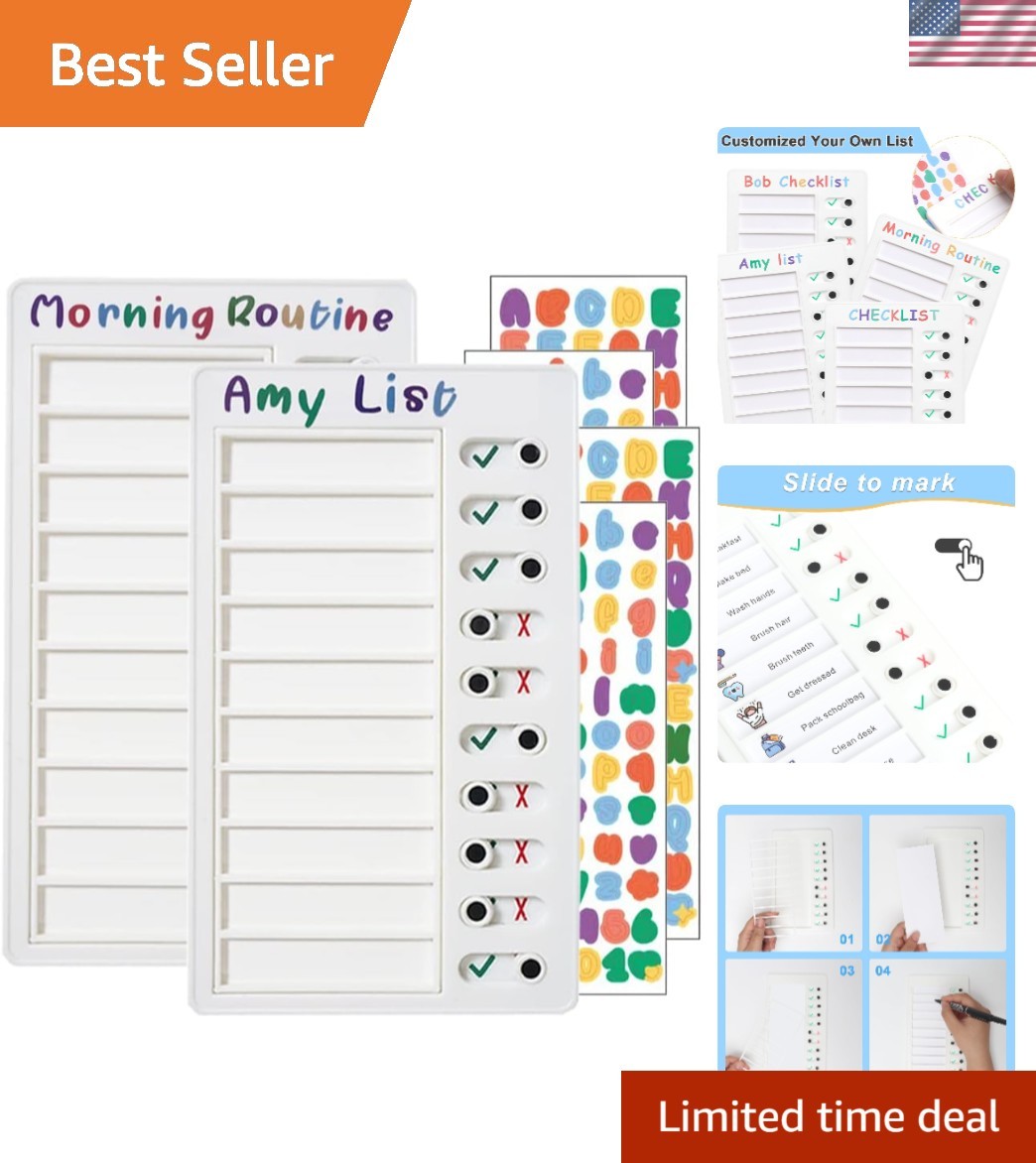 Chore Chart for Multiple Kids, 2 pcs Blank to Do List Boards Chore Checklist …