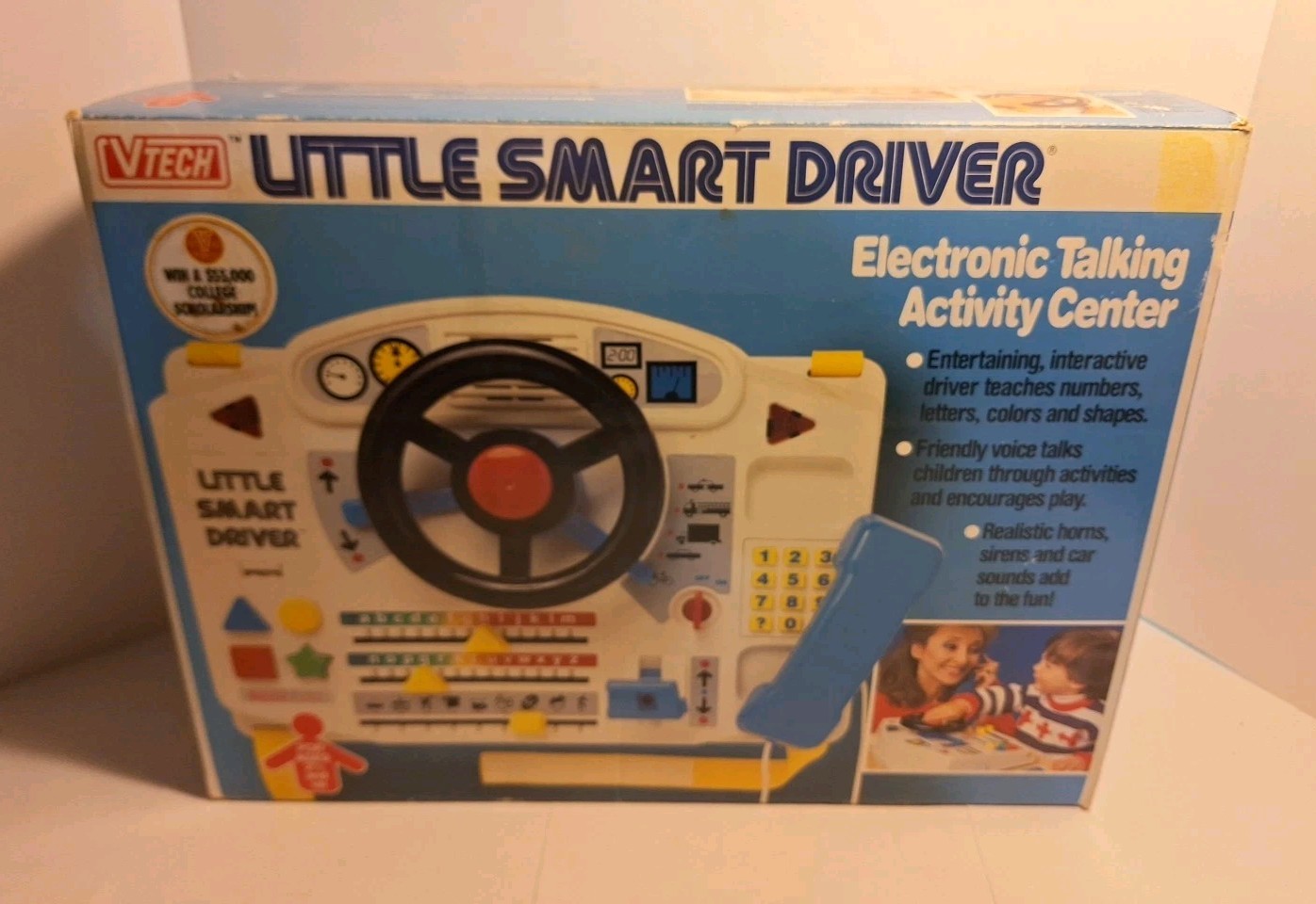 Vintage 1989 Little Smart Driver VTech Pre School Electronics Phone Complete HTF