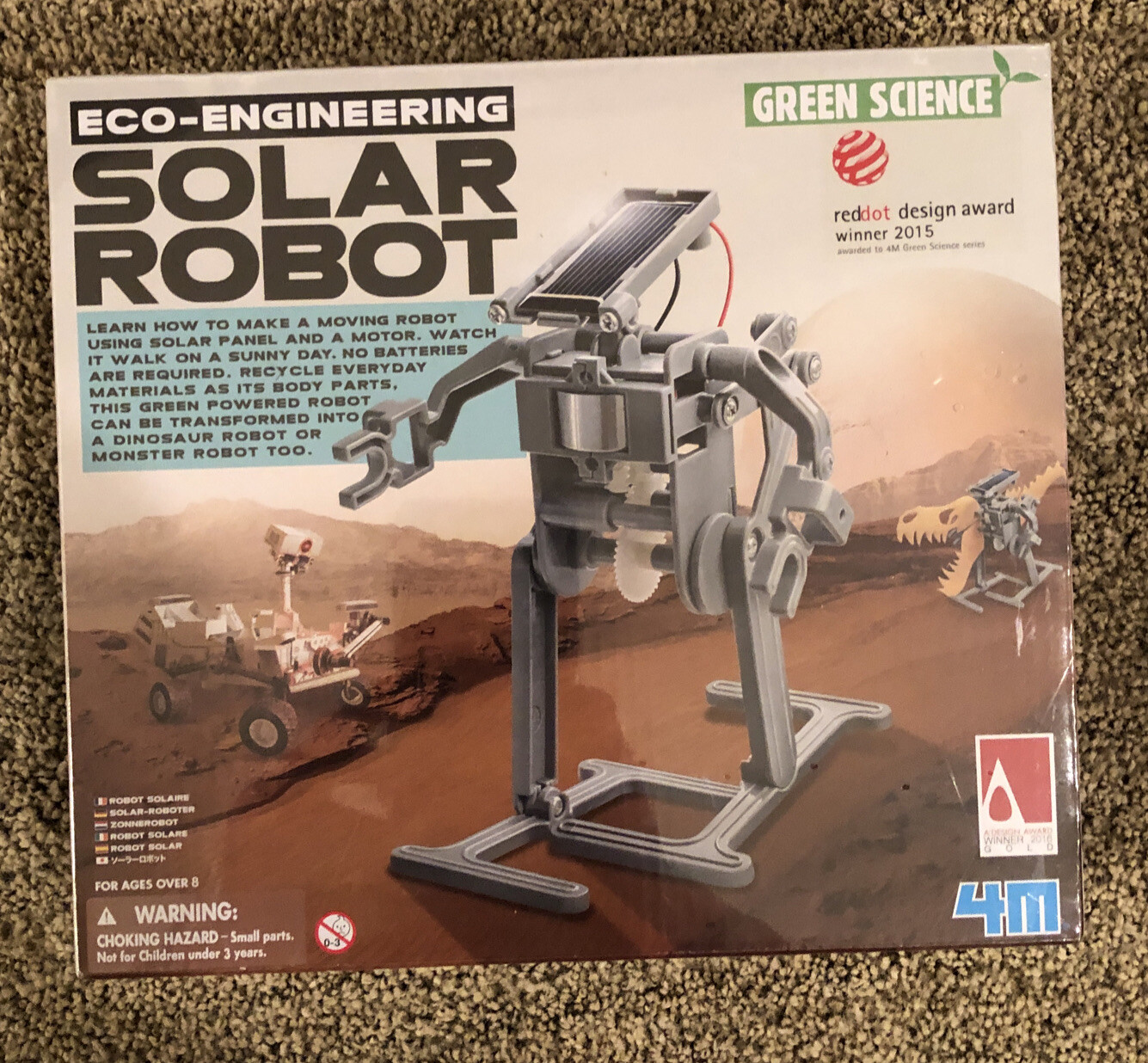 Eco-Engineering Solar Robot Build Your Own Robot Age 8+ Green Science NEW Sealed