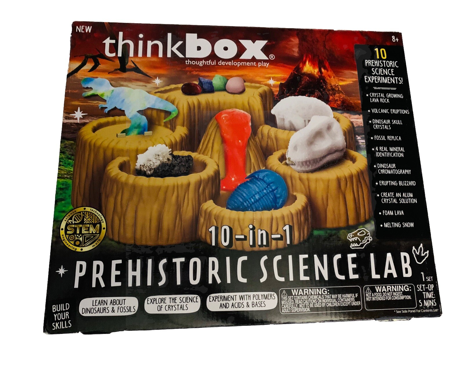 ThinkBox PREHISTORIC Lab DINOSAUR FOSSIL 10-in-1 SCIENCE Experiment NEW SEALED
