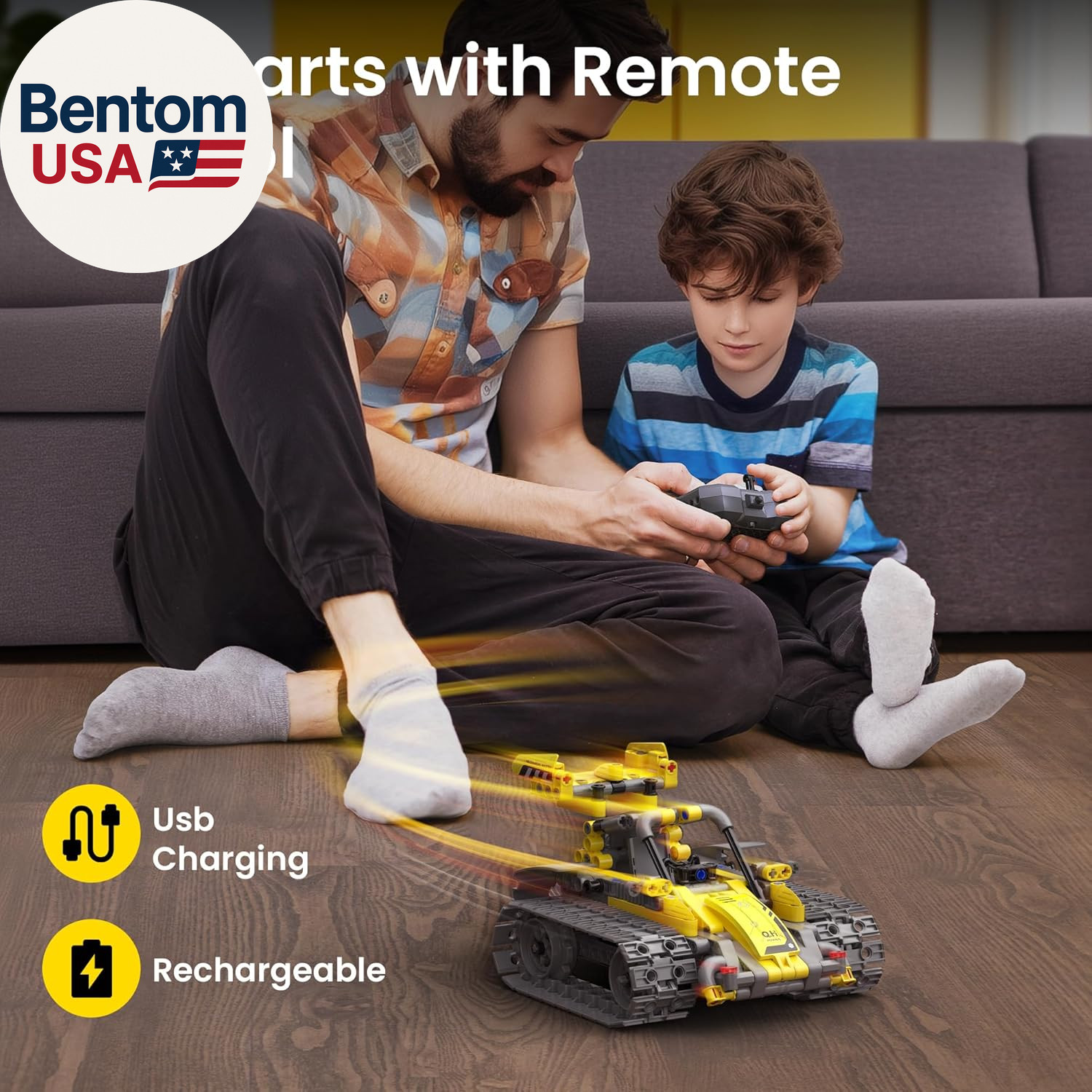 Robot Building Kit with Remote Control STEM Gifts for Boys Age 8-13, Technic Cod