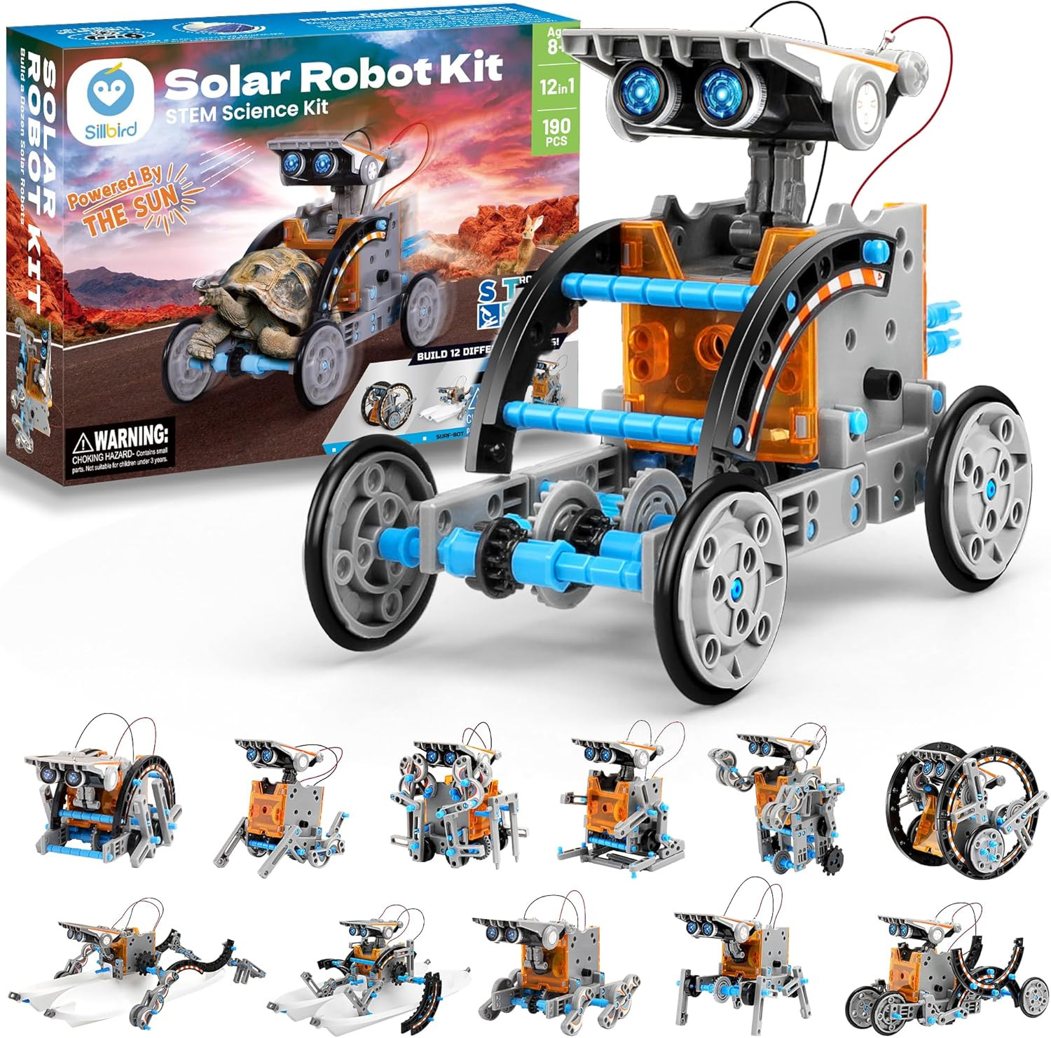 12-In-1 Solar Robot Building Kit Christmas STEM Gift for Boys Aged 8-13, DIY Sci