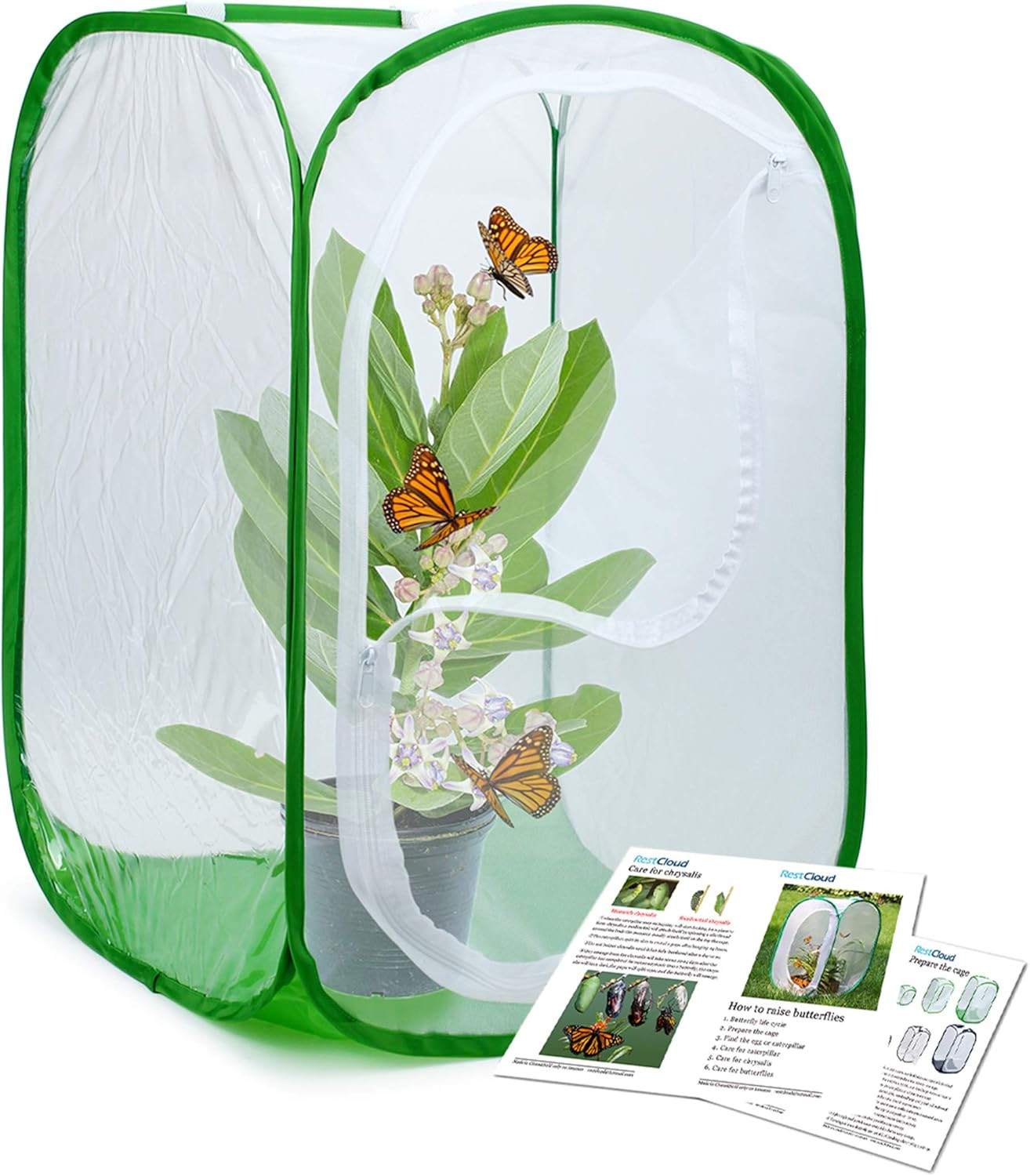 Professional Butterfly Habitat Insect Cage Caterpillar Enclosure Pop-up Polyeste