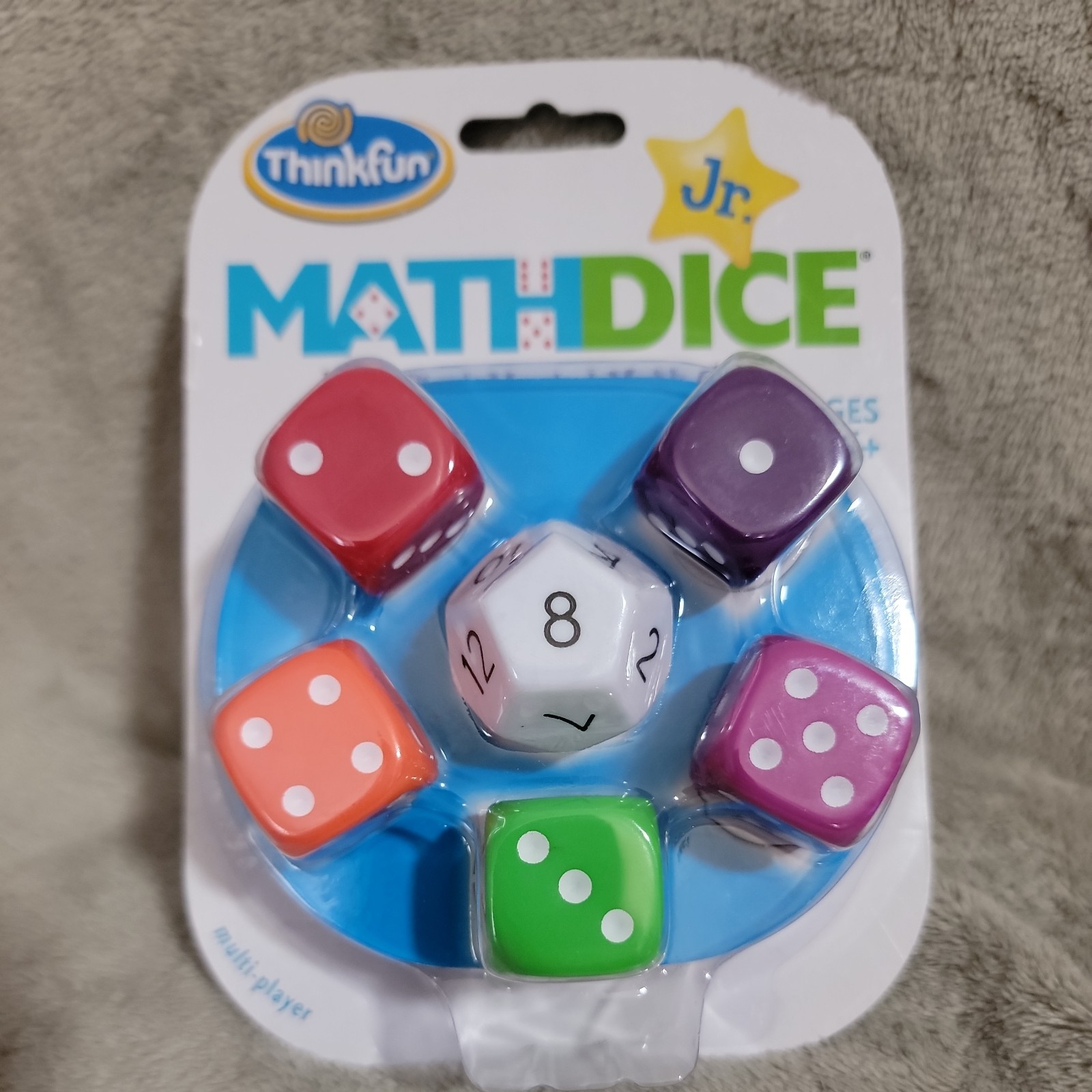 Kids Thinkfun Math Dice Jr Mental Game With Bag Multi Player Training