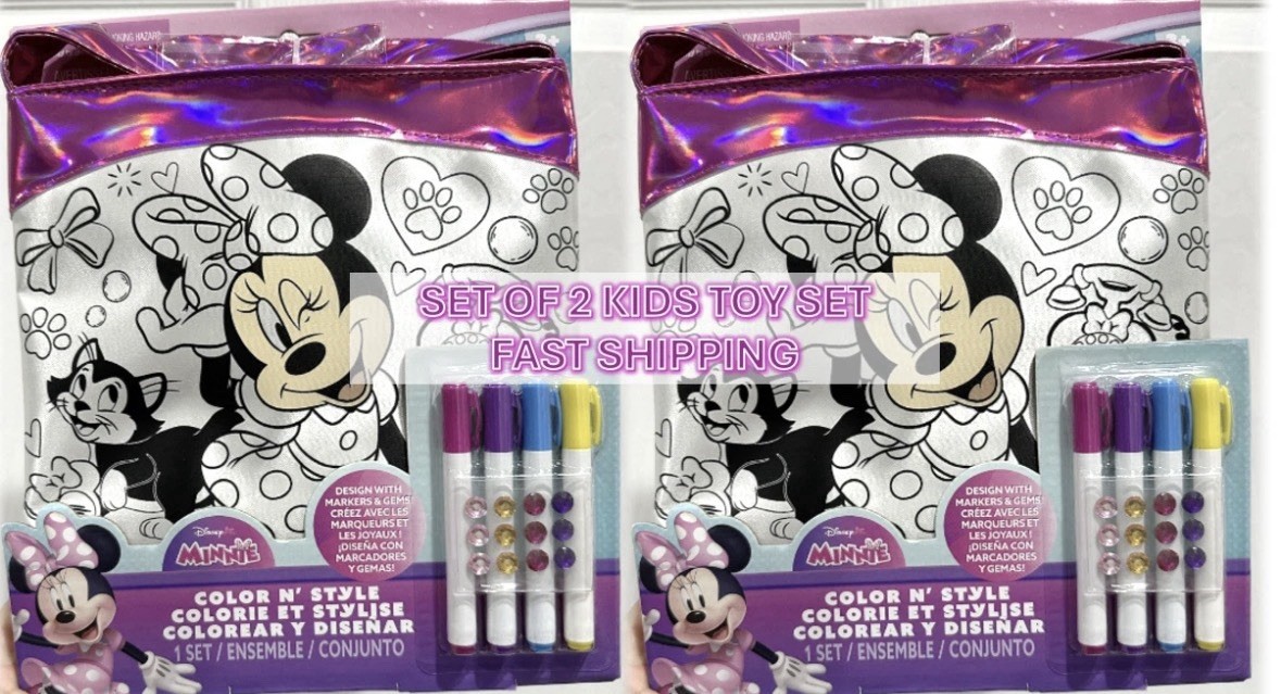 Disney Color and Style 2 Minnie Mouse Purse New In Package | Kid Activity Toy