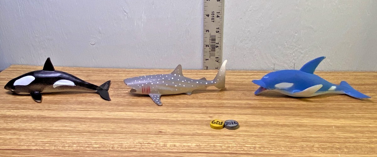 Ocean Creatures 7PC Collection, Shark, Whales, Starfish and Lobster -GDJ-P-1051