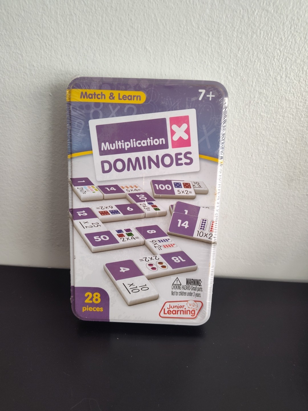 Sealed Learning Multiplication Dominoes Game Set, 28 Pieces, Ages 7-9, Math New