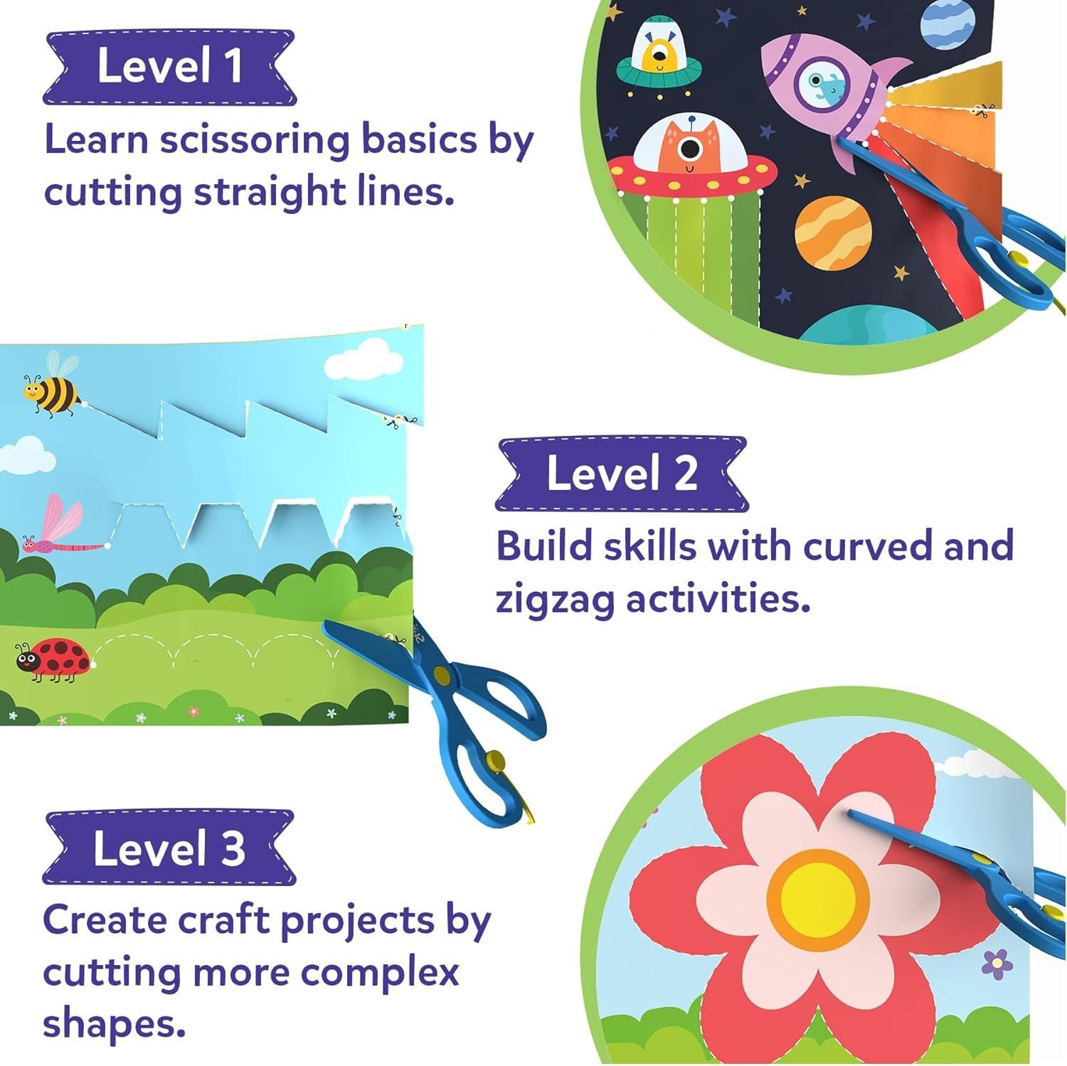 Scissor Skills Activity Book Cutting Activities Preschool Felt Craft Kit
