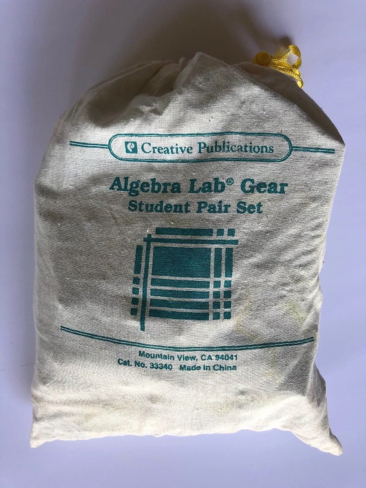 3-D Algebra Lab Gear Student Pair Set Blocks Creative Publications 118 Pieces