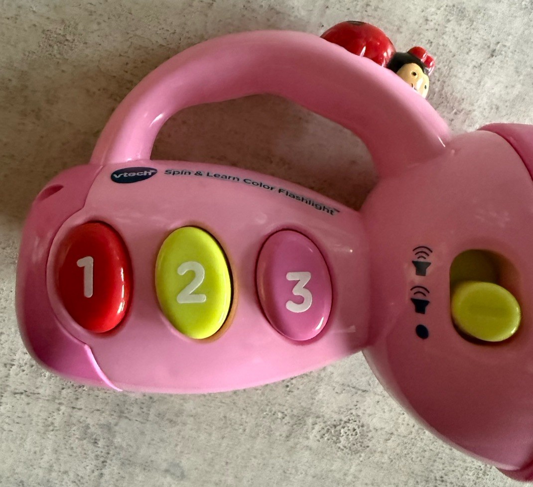 VTech Spin and Learn Color Flashlight BaBy Infant Toddler Kids Toy Game Pink WoW