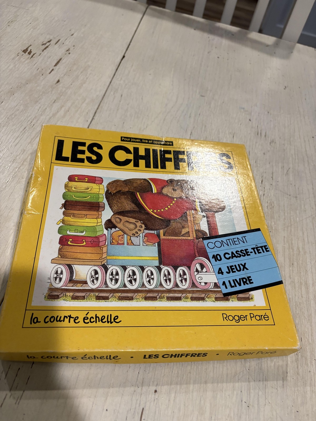 Vintage 1986 Les Chiffres La Courte Echelle Counting Puzzle Set French 1-10