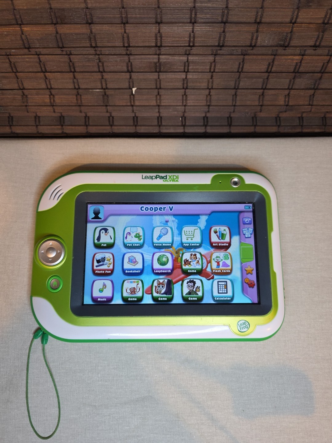 LeapPad XDi Ultra w/Green Case, Stylus, Charger, USB Cord + Tested Works
