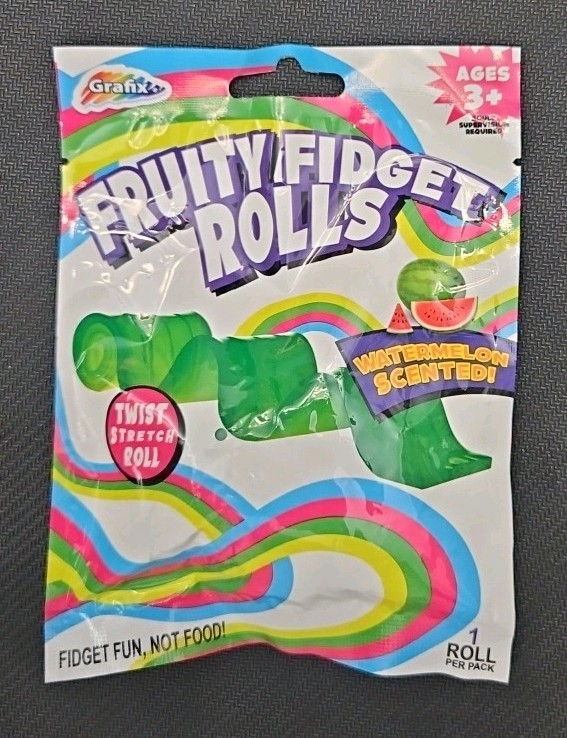 New Sealed Grafix Fruity Rolls Watermelon Scented Rare Sold Out Stretchy Squishy