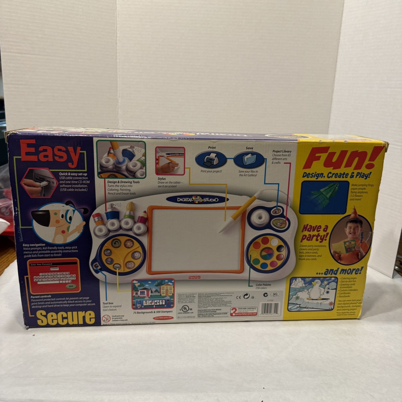 Fisher Price Digital Arts & Crafts Studio Creative Activities Ages 4-9 Open Box