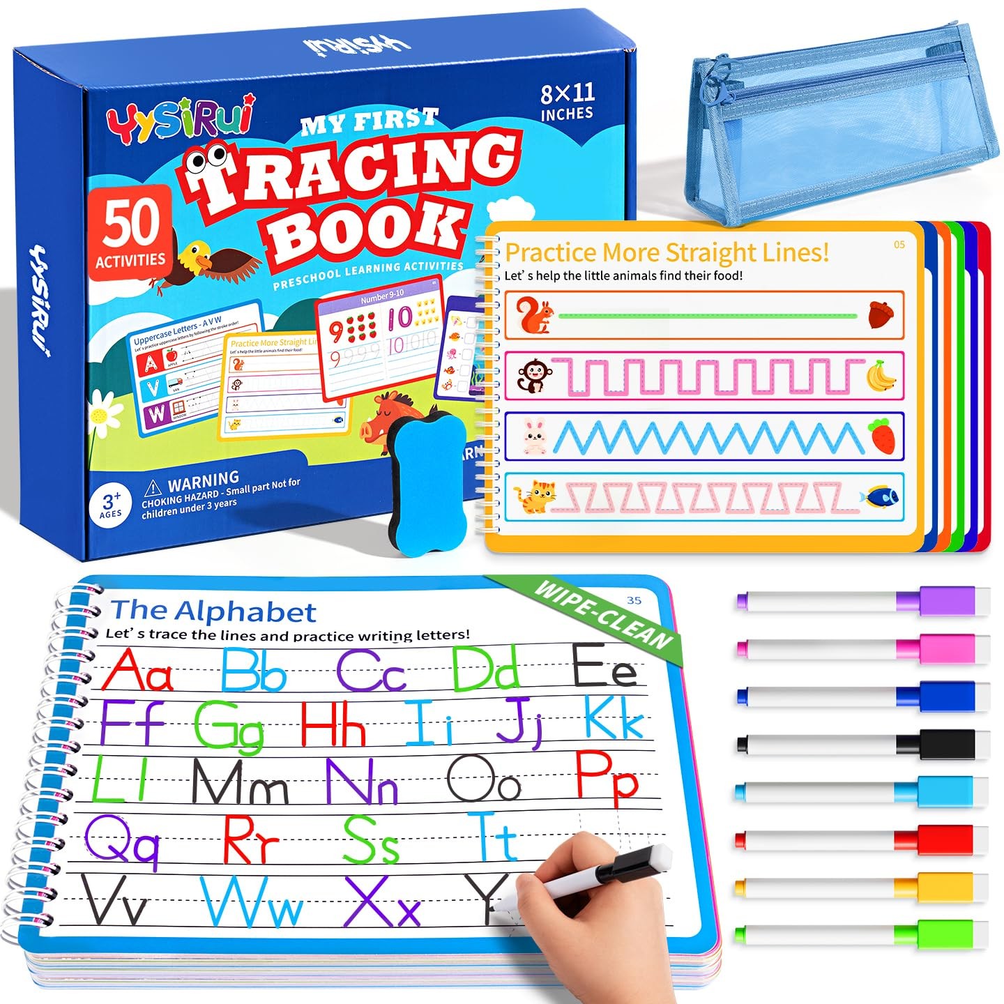 Preschool Learning Activities, Tracing Books for Kids Ages 3+, Toddler Handwr…