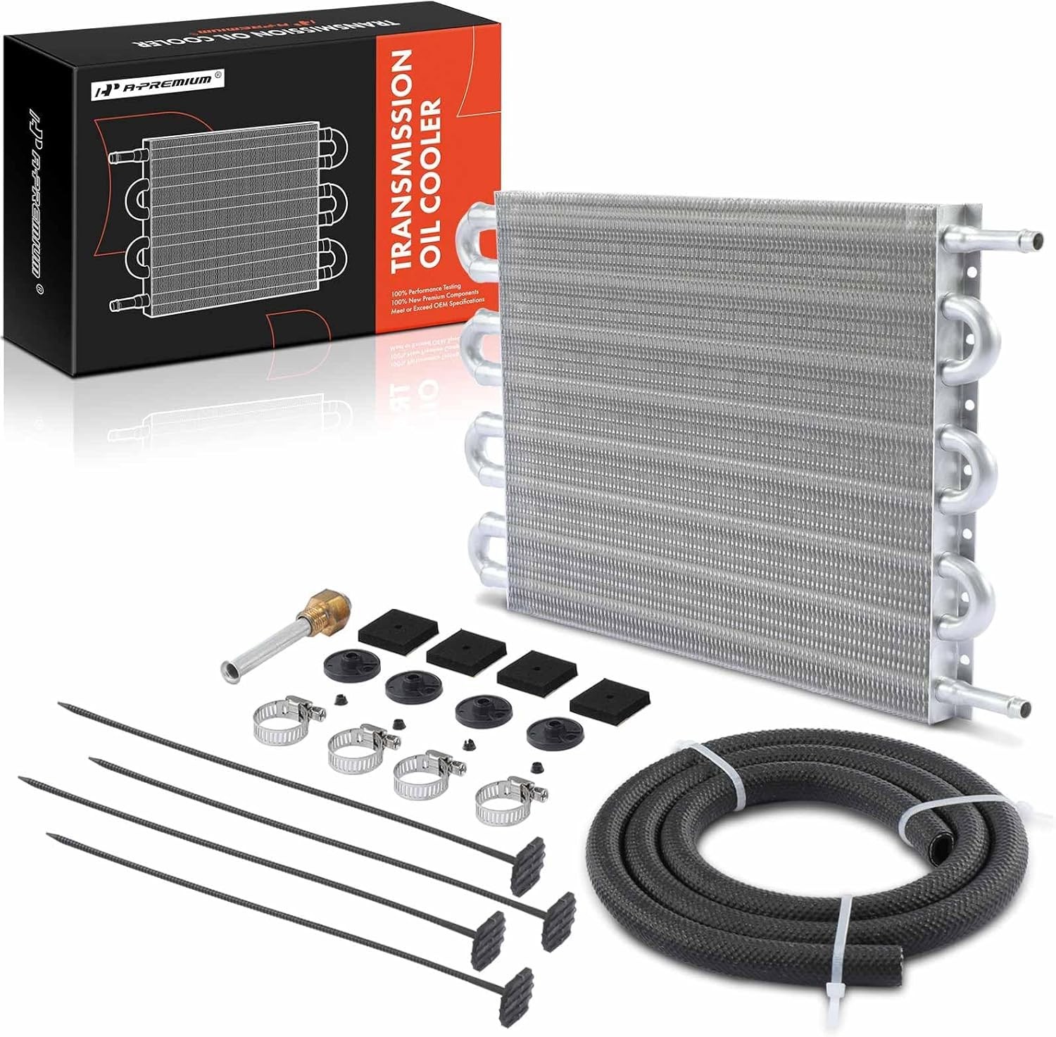 A-Premium Universal Aluminium Transmission Oil Cooler 8 Pass