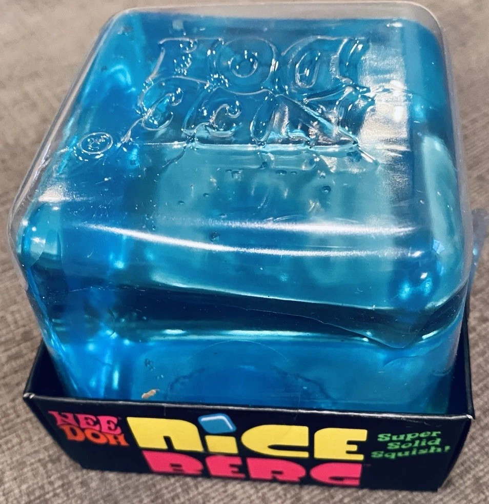 NeeDoh Nice Berg Blue XL Giant Nee Doh Niceberg Solid Squish Cube Ice Block