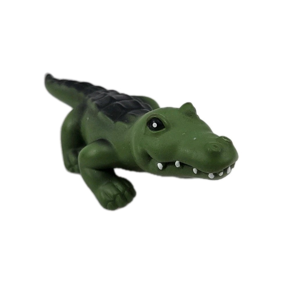 Alligator Toy Figure 2011 Green Reptile Plastic PVC Toy Figure #2036