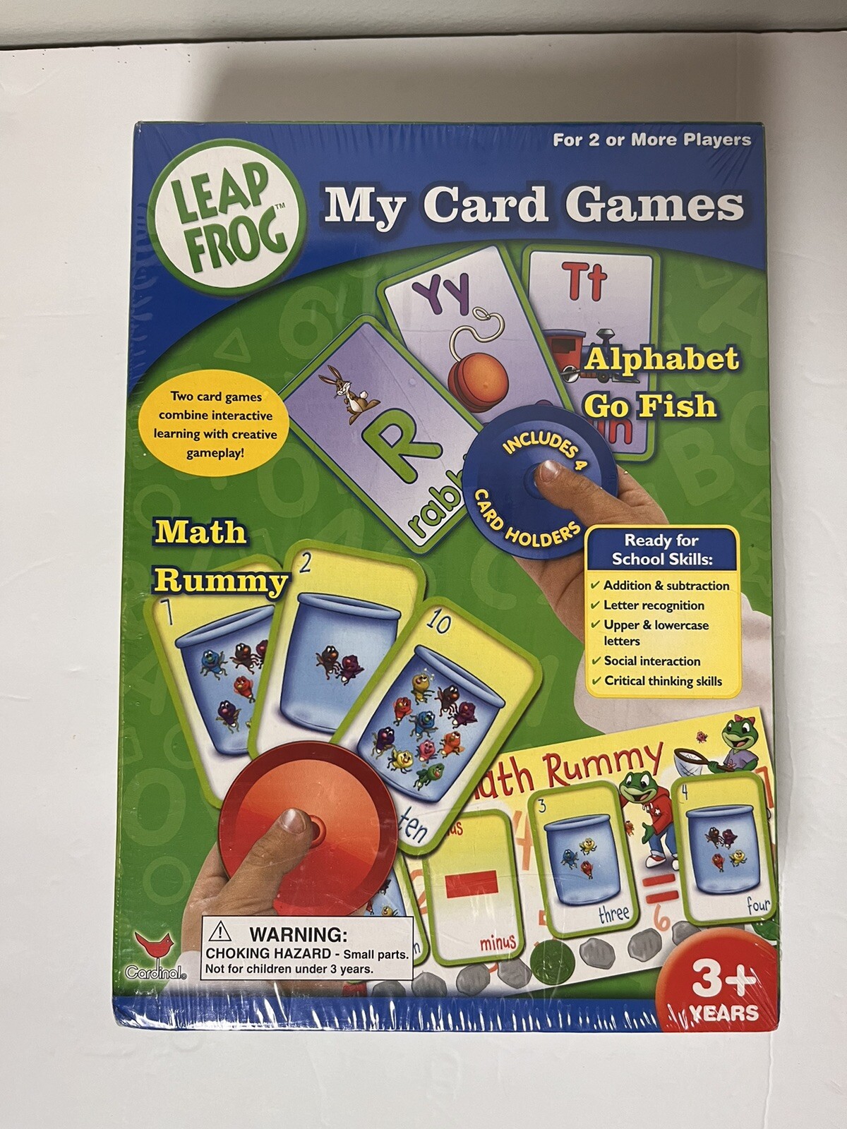 LEAP FROG 2006 Alphabet Go Fish and Math Rummy My Card Games New Sealed