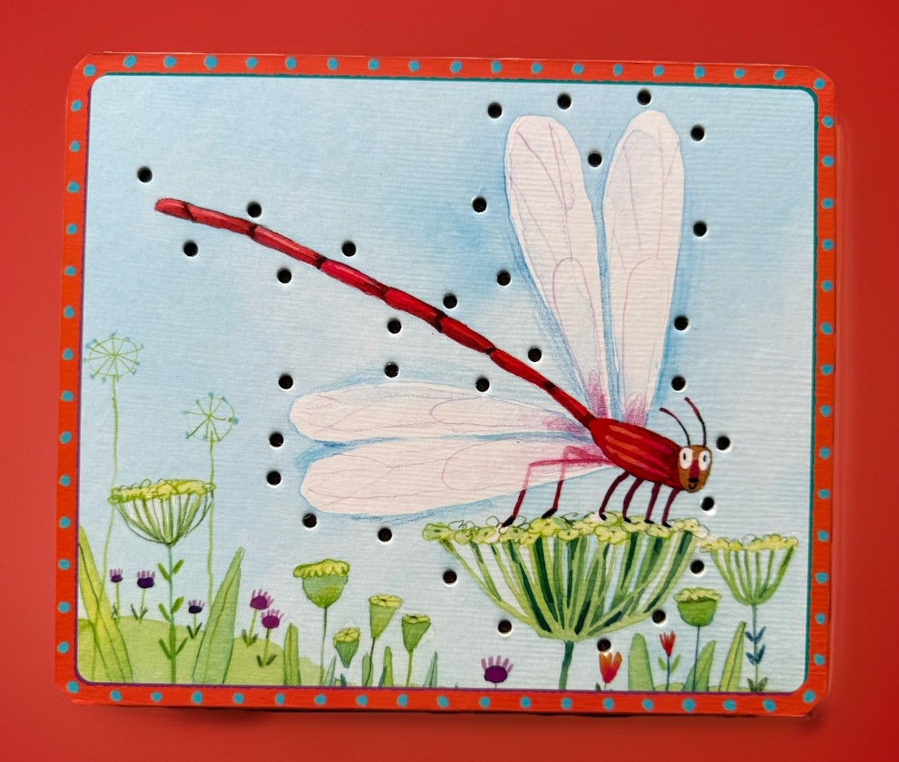 EeBoo Lacing Cards Set Of 5 “More Friendly Bugs” Ages 5 & Up, 4 Colored Laces