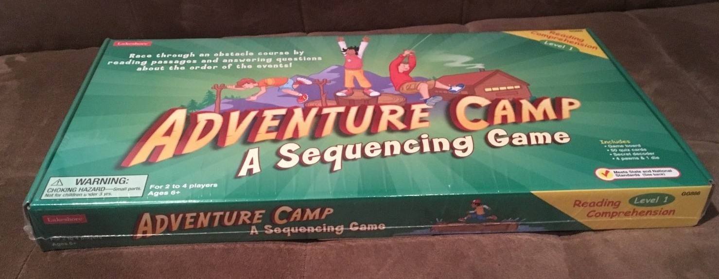 Adventure Camp A Sequencing Game Reading Comprehension Level 1 Lakeshore GG886