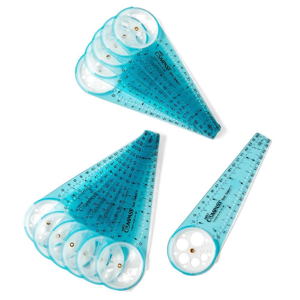 hand2mind Safe-T Math Compass, 10 in. Blue Compass for 0,