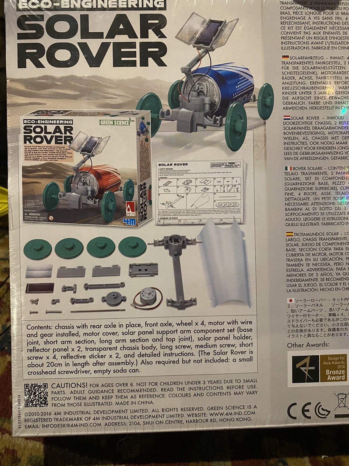 NEW Sealed Box Eco-Engineering Solar Rover Green Science Model. 4M.