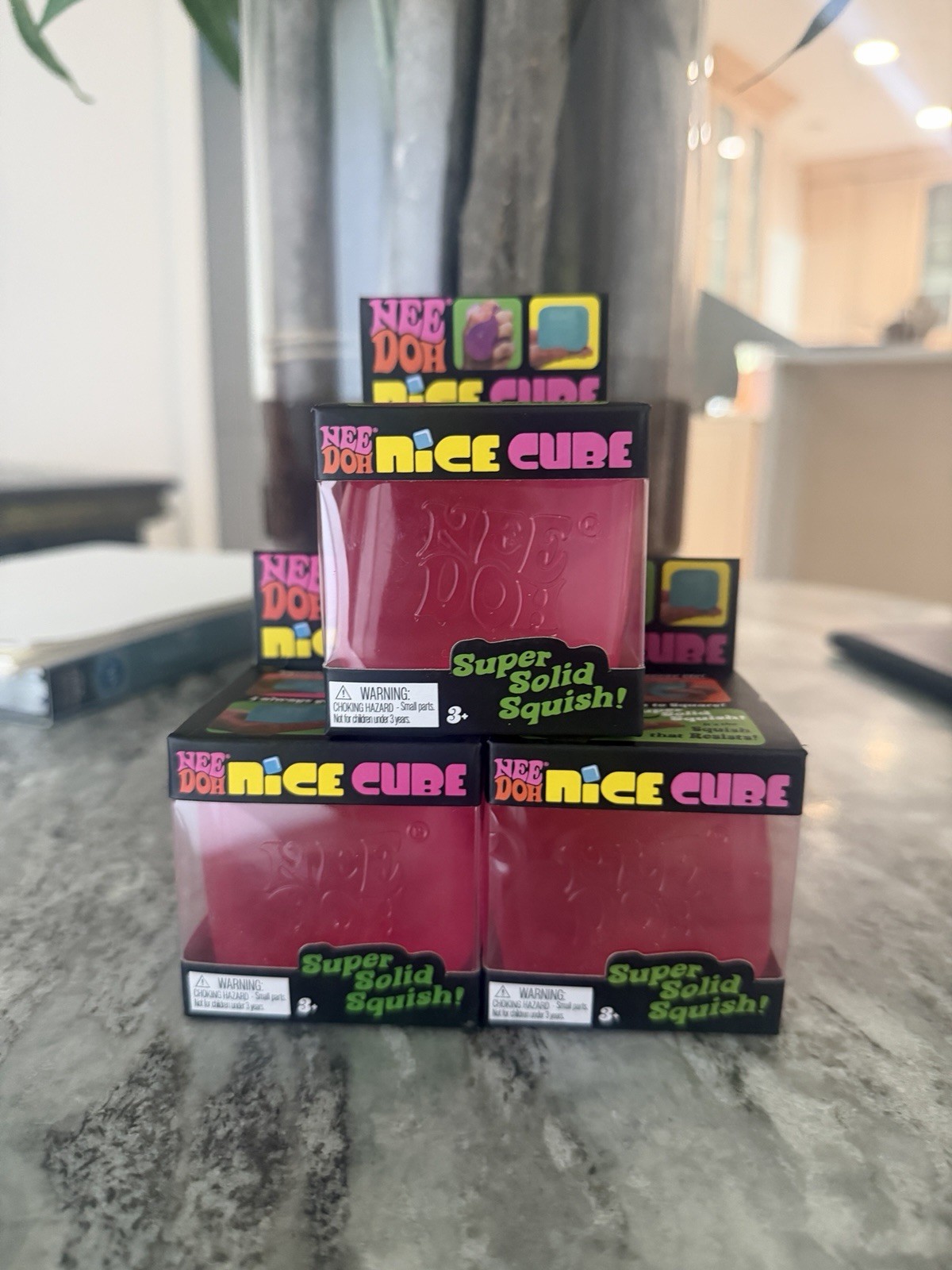 NeeDoh Nice Cube In Pink! Satisfying! Set of 1!