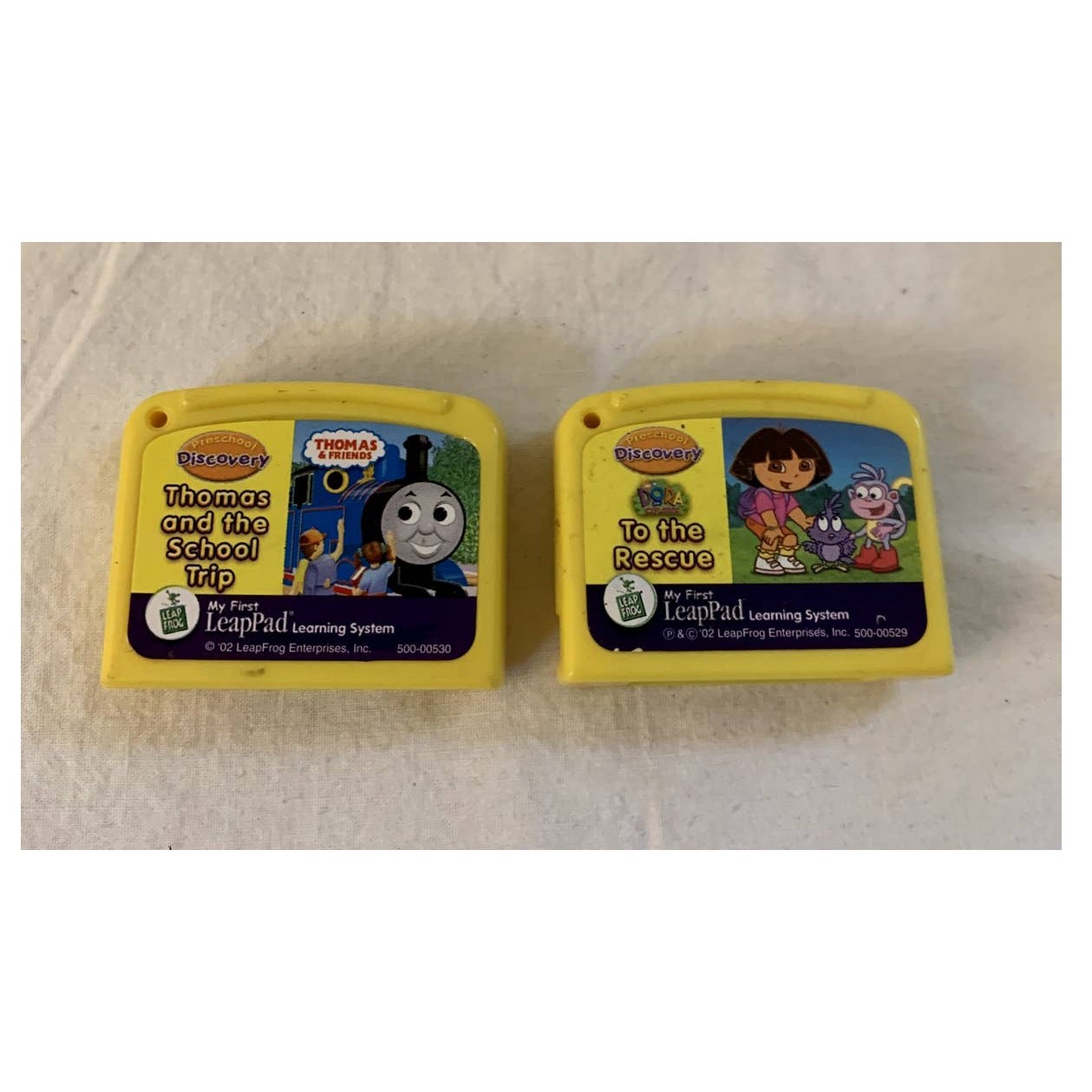 LeapFrog Game Cartridges Only Lot of 2 My First LeapPad Games Dora & Thomas