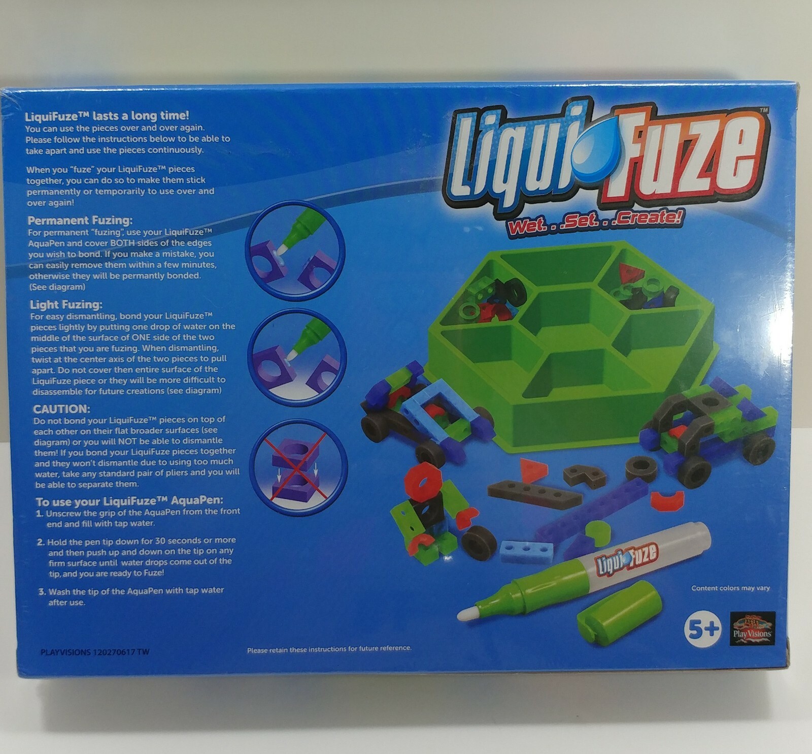Liqui Fuze Cars 102 Piece Set Easy Craft 5 Years + New sealed