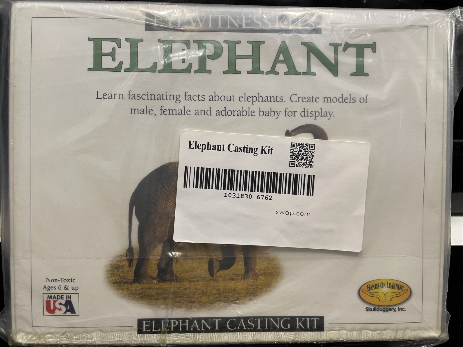 New Factory Sealed Eyewitness Mold Paint Kit Elephant Mom Dad & Baby For Age 6+