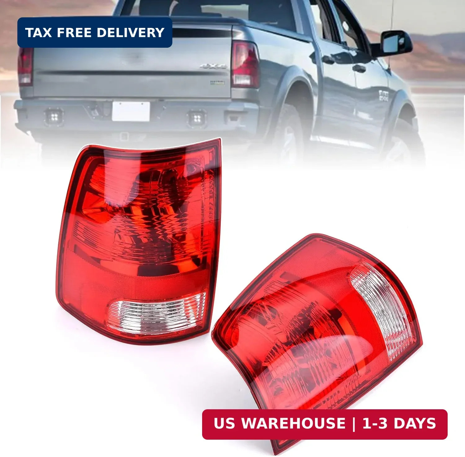 Tail Light Halogen Type Compatible With 2009-2018 Dodge Ram 1500 2500 3500 NON-L