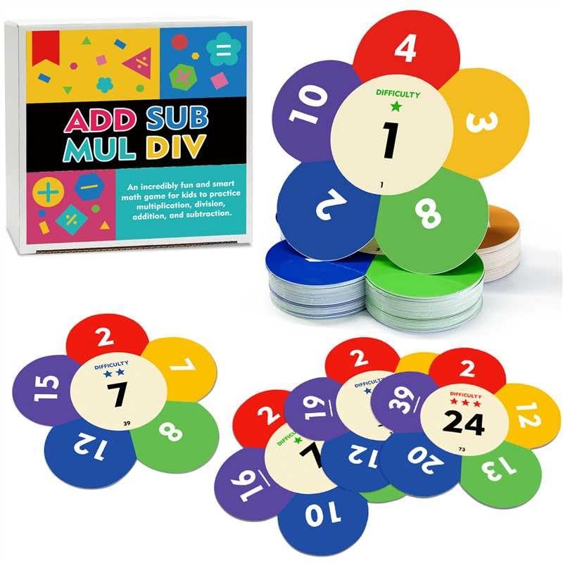 Fun Math Game STEM Toy to Practice Multiplication, Division, Addition and Sub…