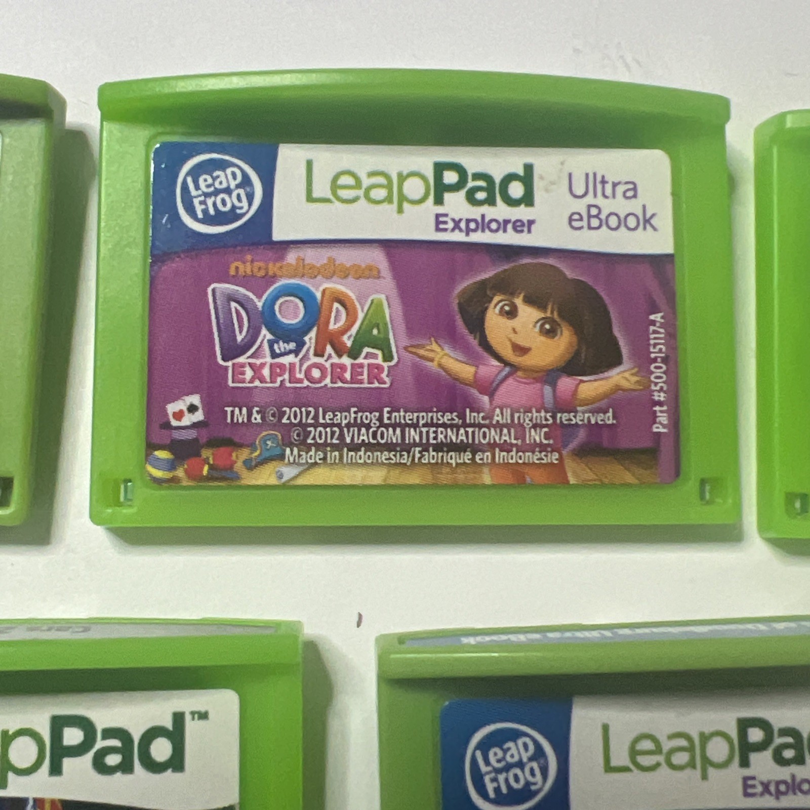 Lot of 5 Leap Frog LeapPad Learning Games Mr Pencil Dora Pet Pals Cars Fairies