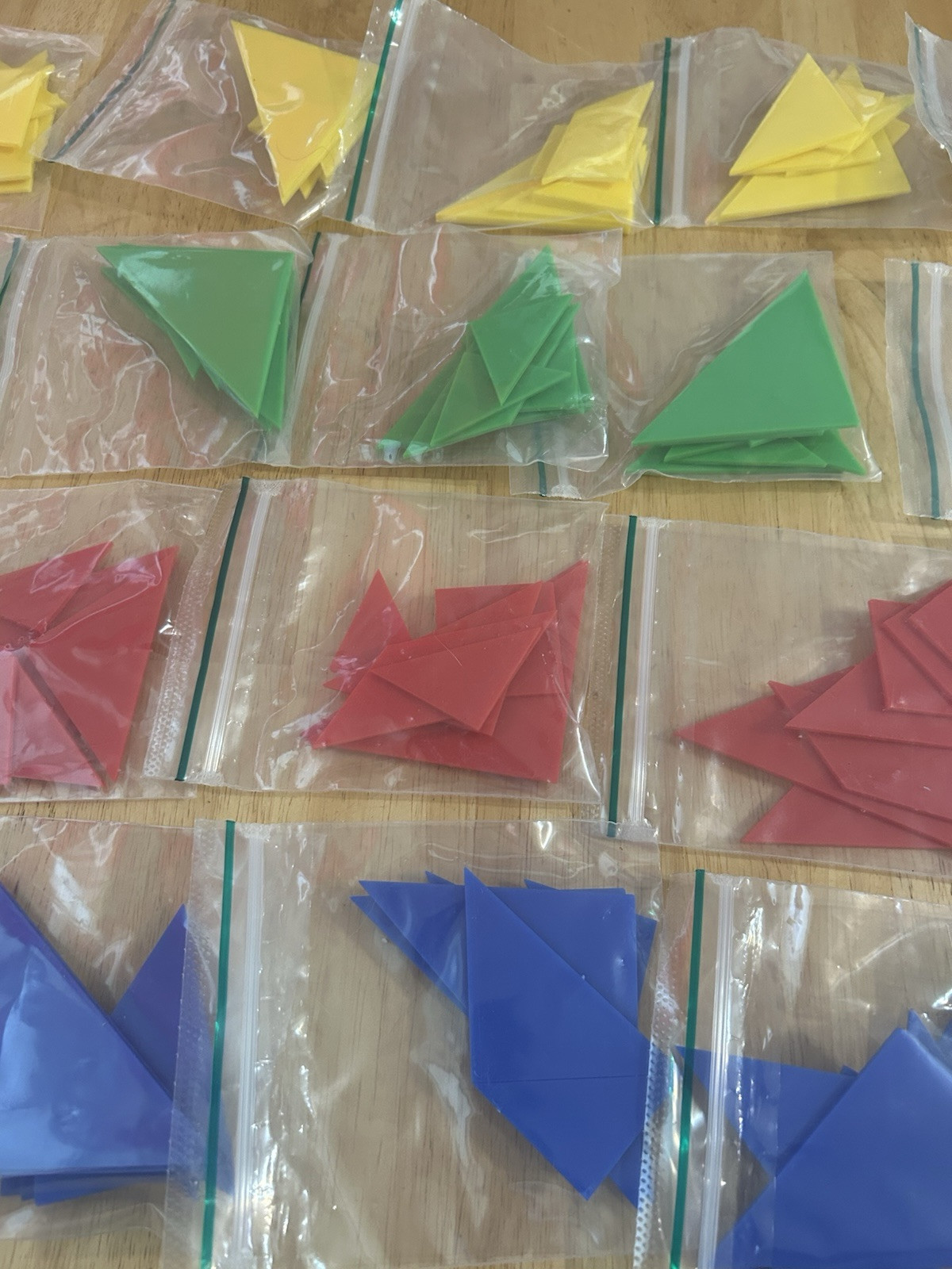 Lot of 169Plastic Tanagram Math Manipulative Fractions Shapes Homeschool