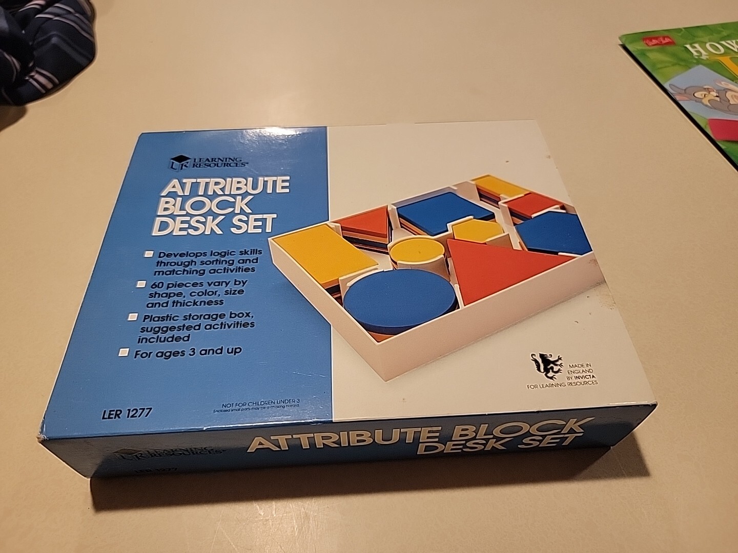 Learning Resources Attribute Block Desk Set 60pc Made In England By Invicta