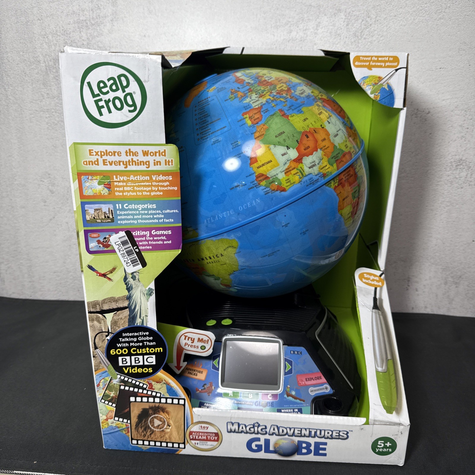 Leap Frog Magic Adventures Globe Stylus Included Ages 5+ LeapFrog STEAM Toy NEW